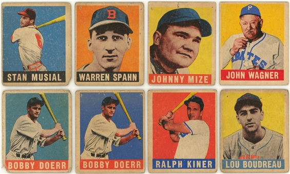 1948-49 Leaf Baseball Collection (54) Including Hall of Famers 